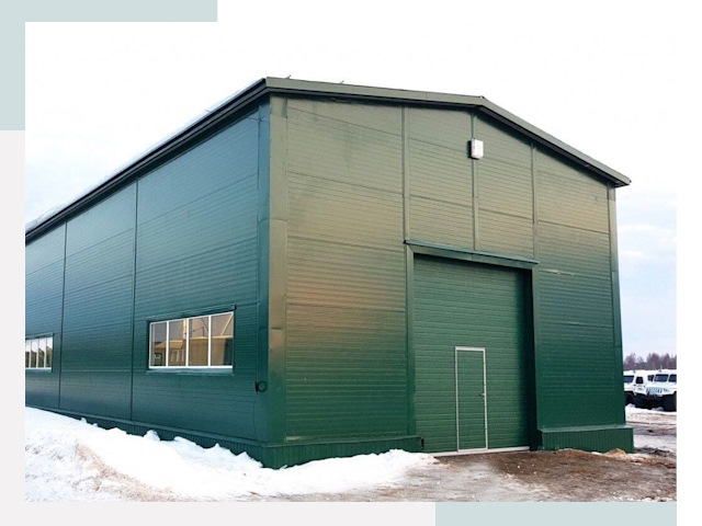 Двускатные ангары в Щелково