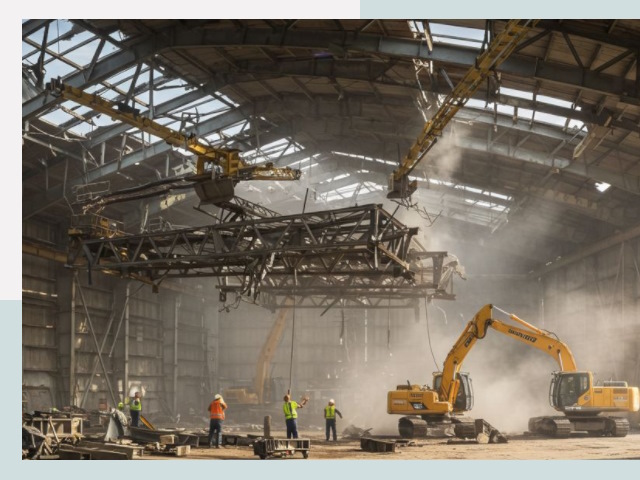 Демонтаж ангаров в Щелково от 624 руб. за м²